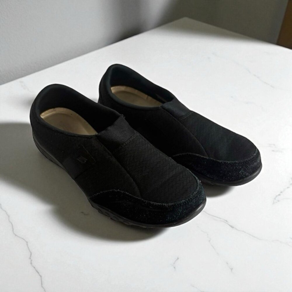 Skechers Sport Womens Breathe Easy Resolution Slip on Sneaker 22489 Black Sz 7.5